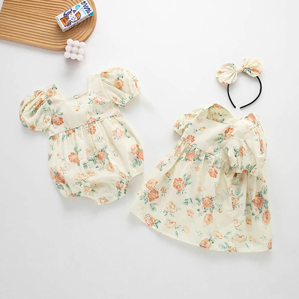 

Женский Летний комбинезон с коротким рукавом и цветочным принтом