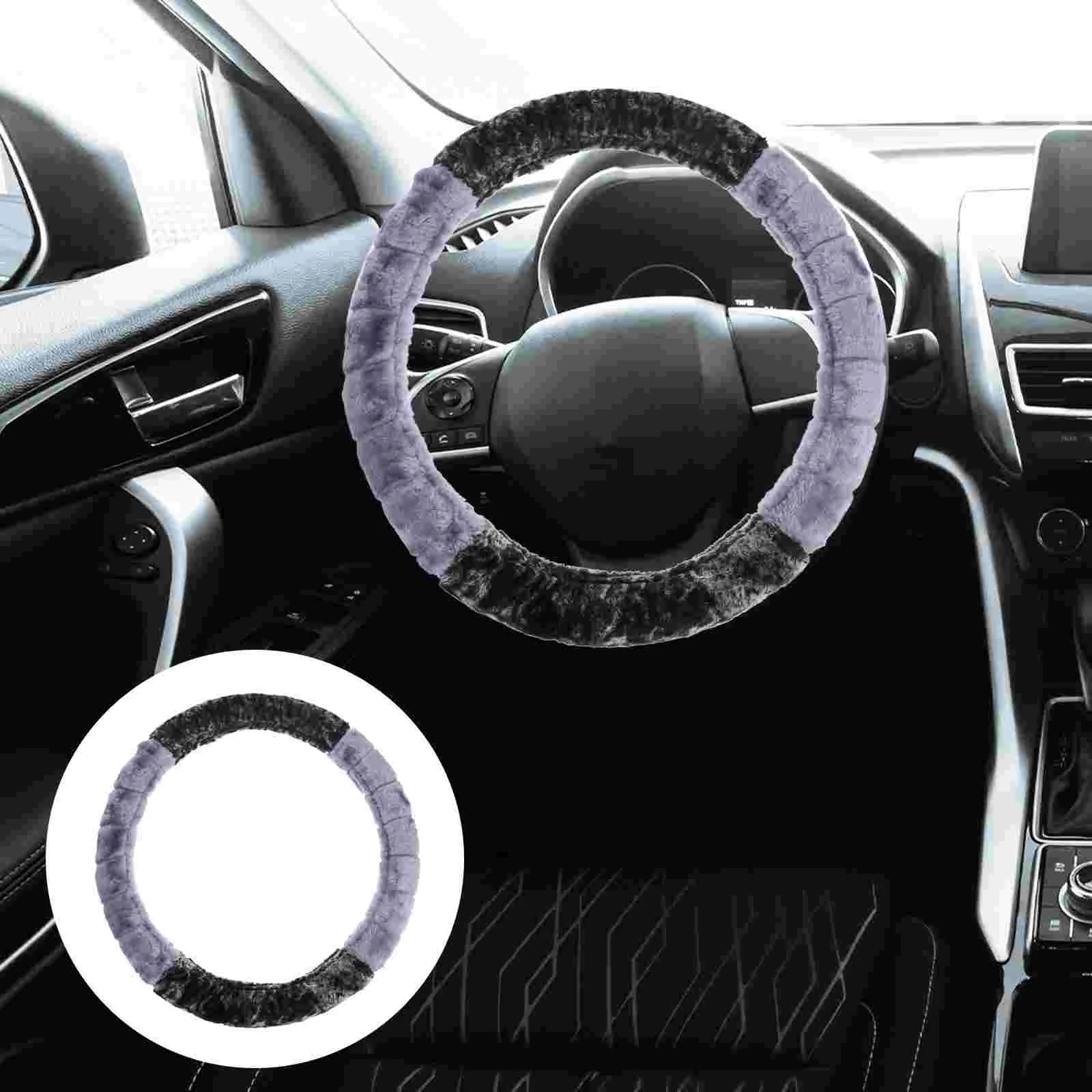 

Steering Wheel Covers Car Cover Winter Fluffy Warm Sleeve Protector Cloth Autoaccessories