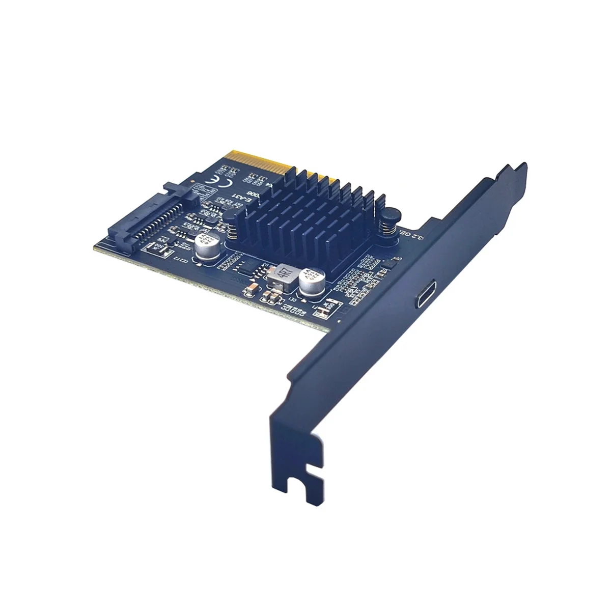 

Плата расширения PCI Express с USB 3,2, PCI-E 4X на USB3.2 Gen2 X2 Type-C 20 Гбит/с, чип Asmedia ASM3242 с питанием SATA