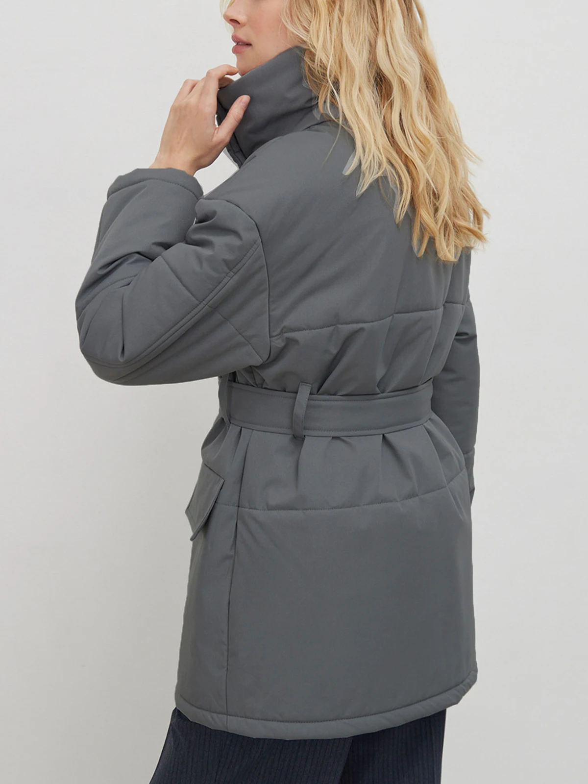 Winter Coat For Women 2022 Long Thick Warm Stand Collar Parkas Coat Lace Up Padded Jackets Female Casual Solid Loose Outwear