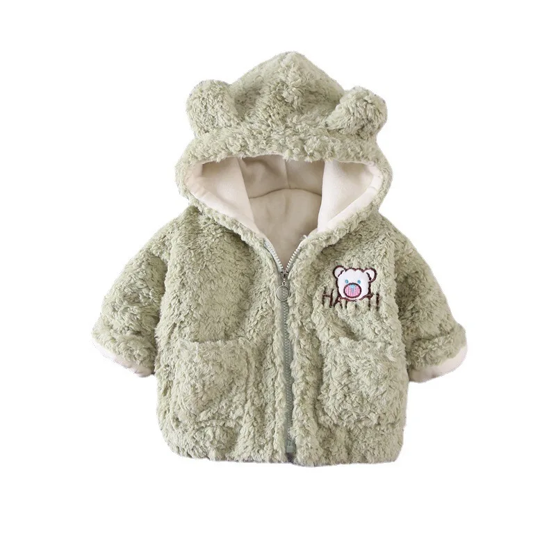 

New Winter Outerwear Baby Girls Clothes Children Boys Fashion Thick Hooded Jacket Toddler Casual Costume Infant Kids Sportswear