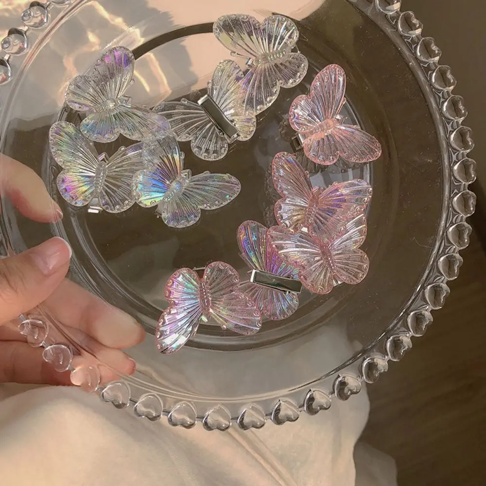 Заколки для волос с изображением русалки и бабочки 5 шт. | Зажимы