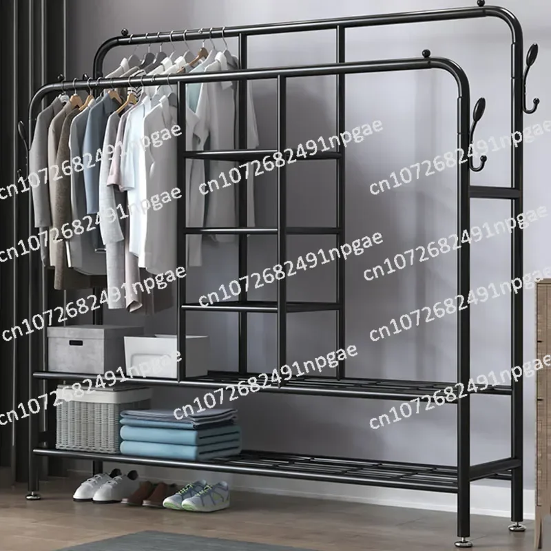 Напольная вешалка для одежды стойка черный демонстрационный стеллаж съемный