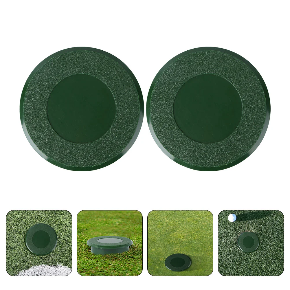 

2 Pcs Golf Cup Glass Tea Cups Plastic Golfing Accessories Putting Practice Tool Coffee Supply Training Aids Green Hole Cover