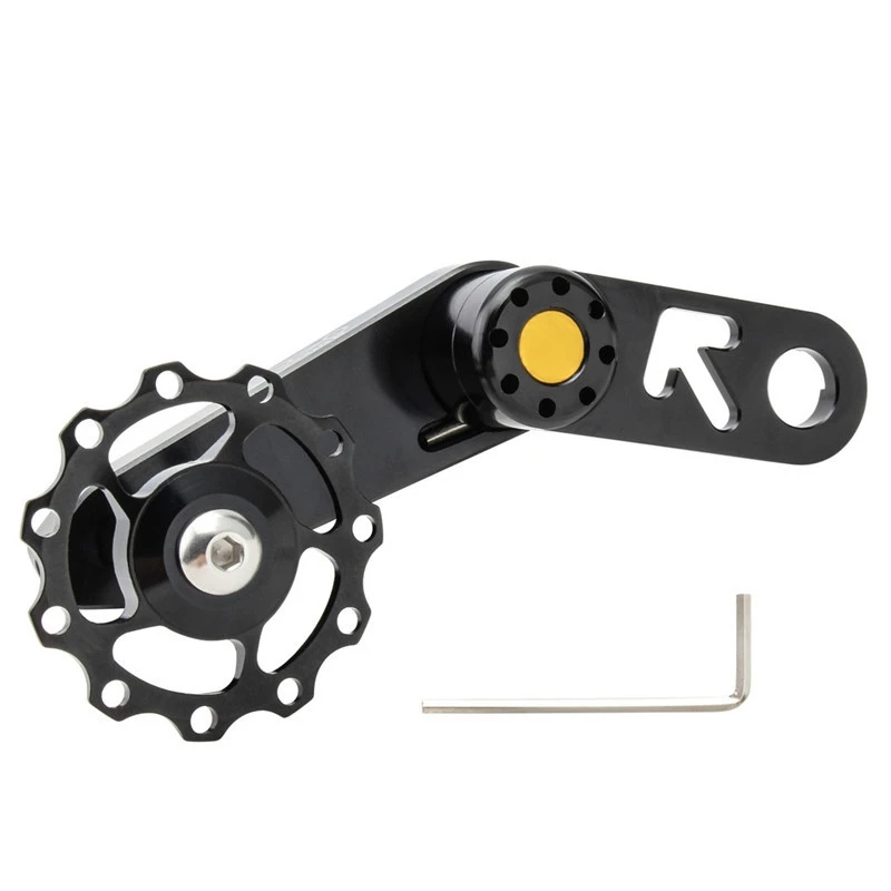 

Folding Bike Chain Tensioner Lightweight Bicycle Guide Wheel Single Speed Rear Derailleur Chain Tensioner With Sprocket