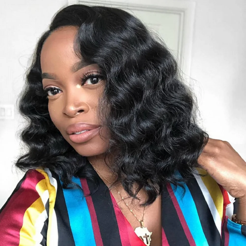 Парик Из Натуральных Волос Со Свободной Частью 4x4 | Wear &amp Go Bob Style Свободными