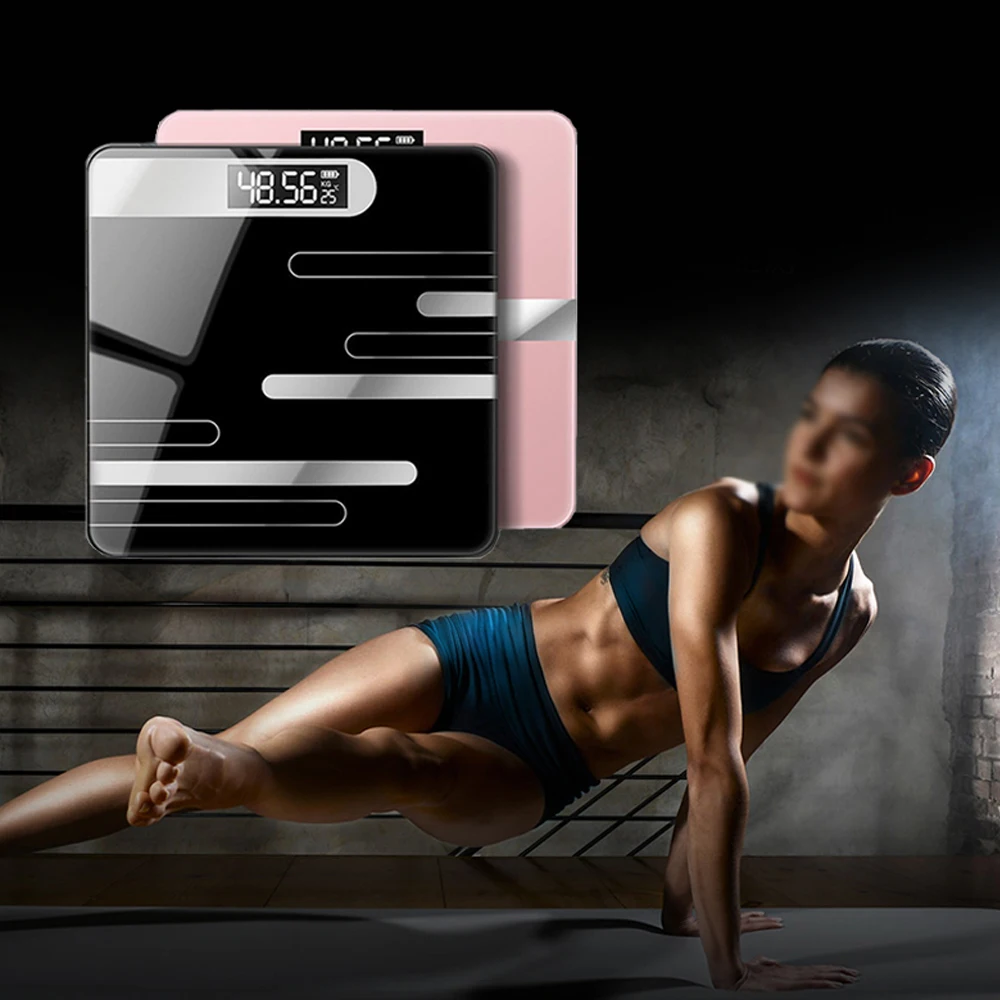 

Bathroom Scales Electronic Smart Digital Body Weight Floor Covering Mirror For Sports Bluetooth Conect Woman Home Smartphone App