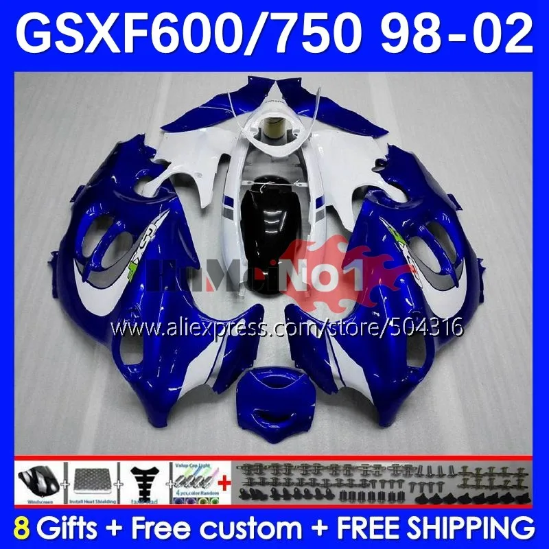 

Body For KATANA GSXF 750 600 C GSXF750 12No.4 GSX750F GSXF600 98 99 01 02 blue stock GSX600F 1998 1999 2000 2001 2002 Fairing