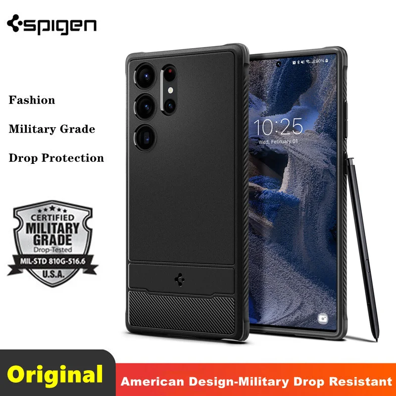 

Spigen Rugged Armor soft silicone case For Samsung Galaxy S23 Ultra / S23 Plus， Matte finish For Samsung Galaxy S23 case