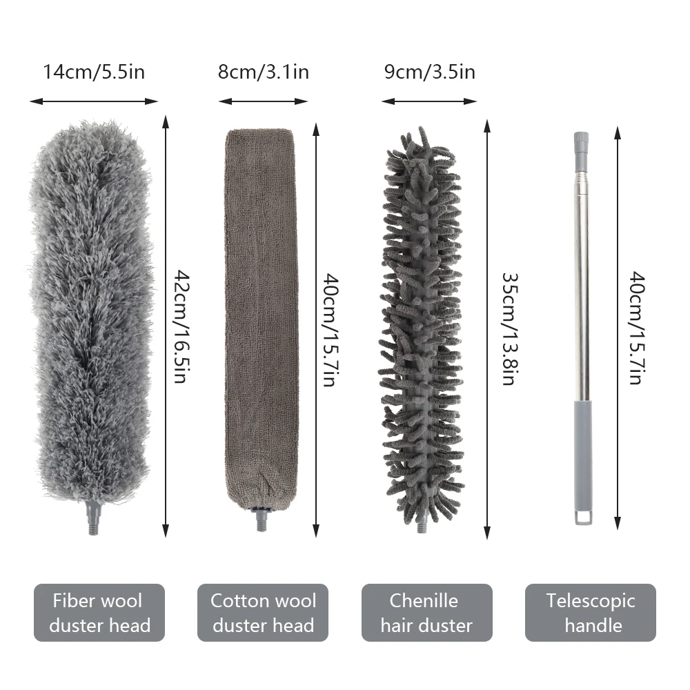 Набор для пыли из микрофибры телескопический Пыльник с длинной ручкой моющаяся