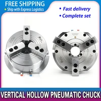 vertical hollow pneumatic chuck 456810 inches 110130160200250mm power chuck fixtur for drilling milling tapping machine