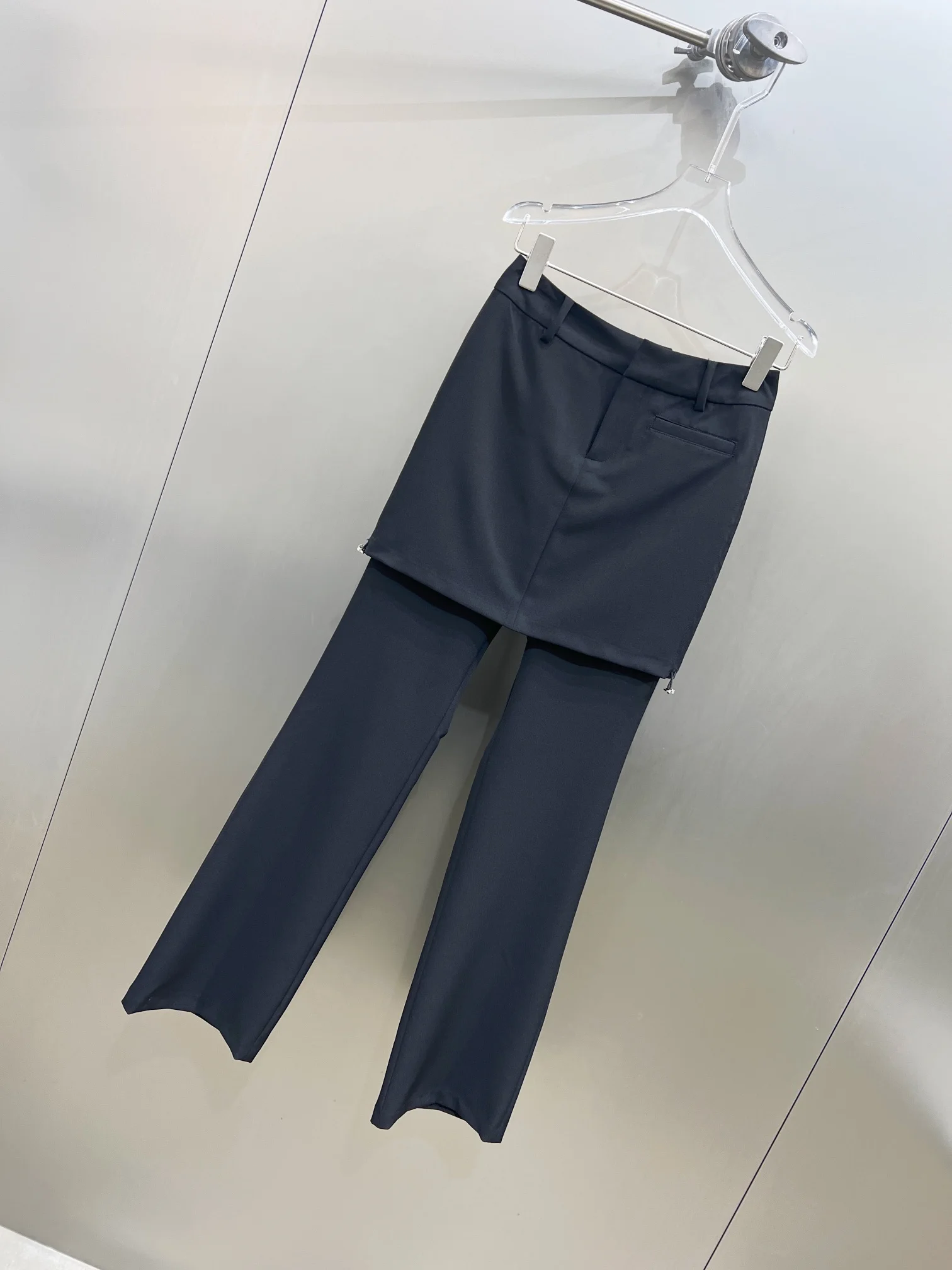 Two pieces of micro long culottes short skirt with flare pants to increase the overall level of texture pants retro casual