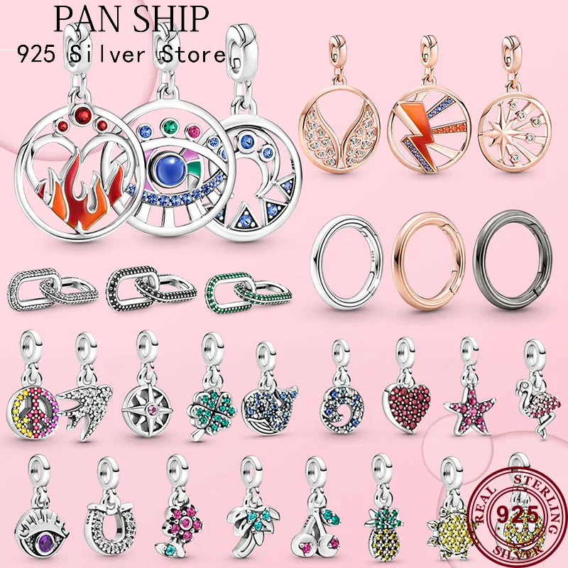 

925 Sterling Silver Me Charm Me Bracelet Horse Head Charm Enamel Charms Fit Original Pandora Me Necklace For Women Jewelry