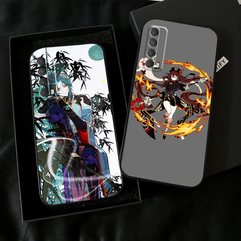 

Genshin Impact Project Game Phone Case For Huawei Honor 7A 7X 8 8X 8C 9 V9 9A 9X 9 Lite 9X Lite Coque Liquid Silicon Soft Back