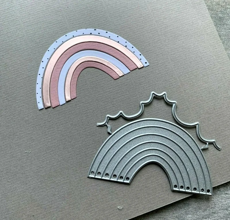

Mmao Crafts Metal Steel Cutting Dies Rainbow cloud decoration Scrapbooking Paper/photo Cards Embossing Dies