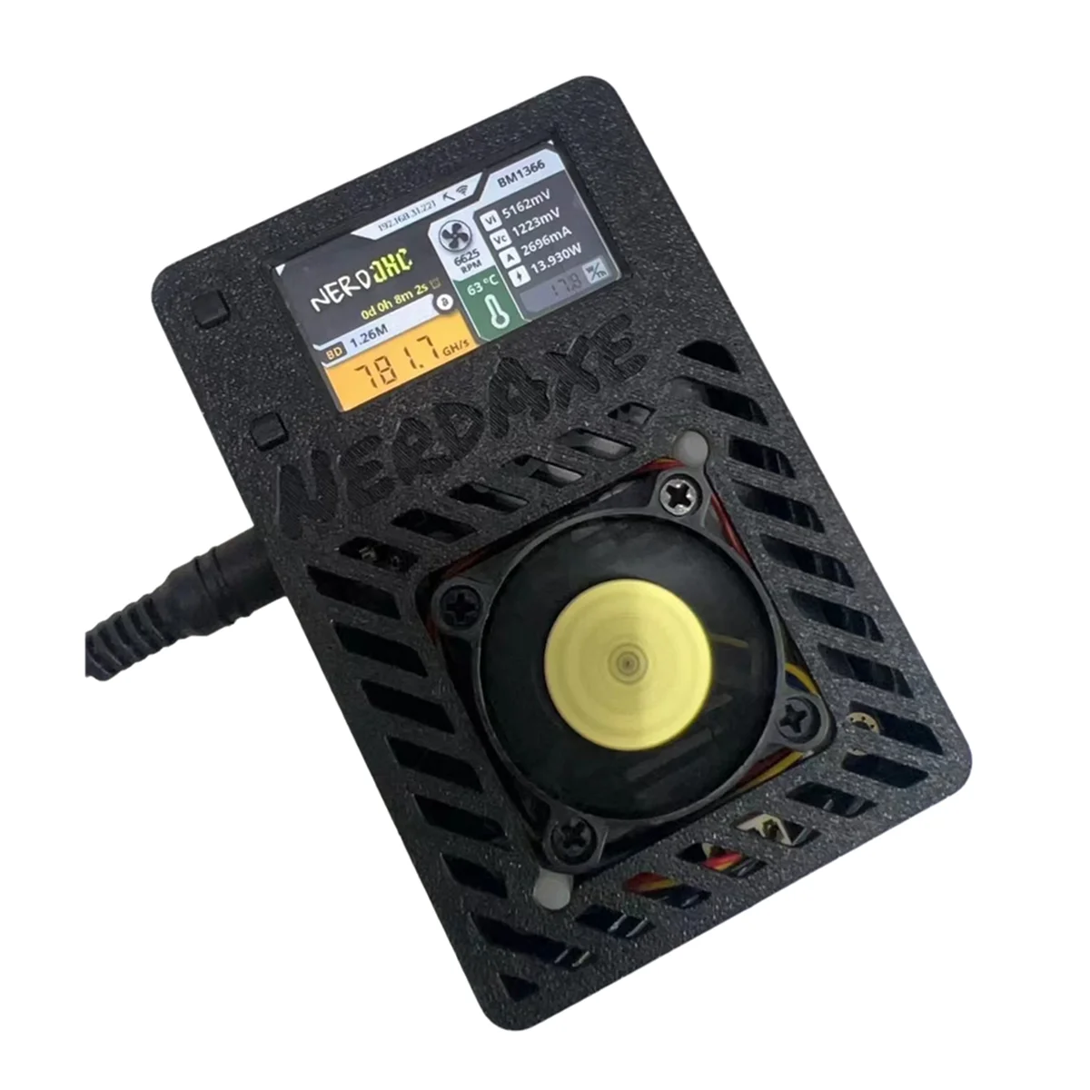 NerdAxe Miner Nerdminer с дисплеем S19XP BM1366 500Gh/S ASIC Bitaxe Bitcoin Micro-Miner Лотерейный майнер BR PLUG A