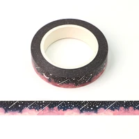 2022 new 10pcslot 10mm10m decorative foil starry sky stars washi tape scrapbooking stationery office supply masking tape