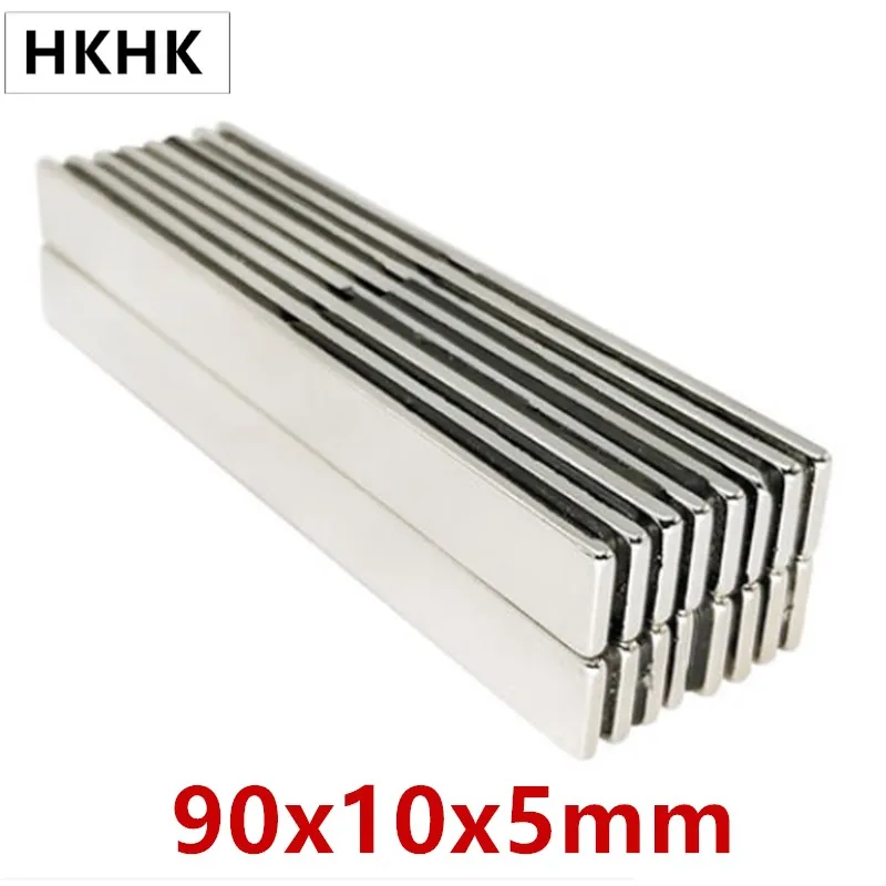 

90x10x5 Strong Sheet Rare Earth Magnet Thickness 5mm Block Rectangular Neodymium Magnets 90x10x5mm Strip Magnet 90*10*5 90mm