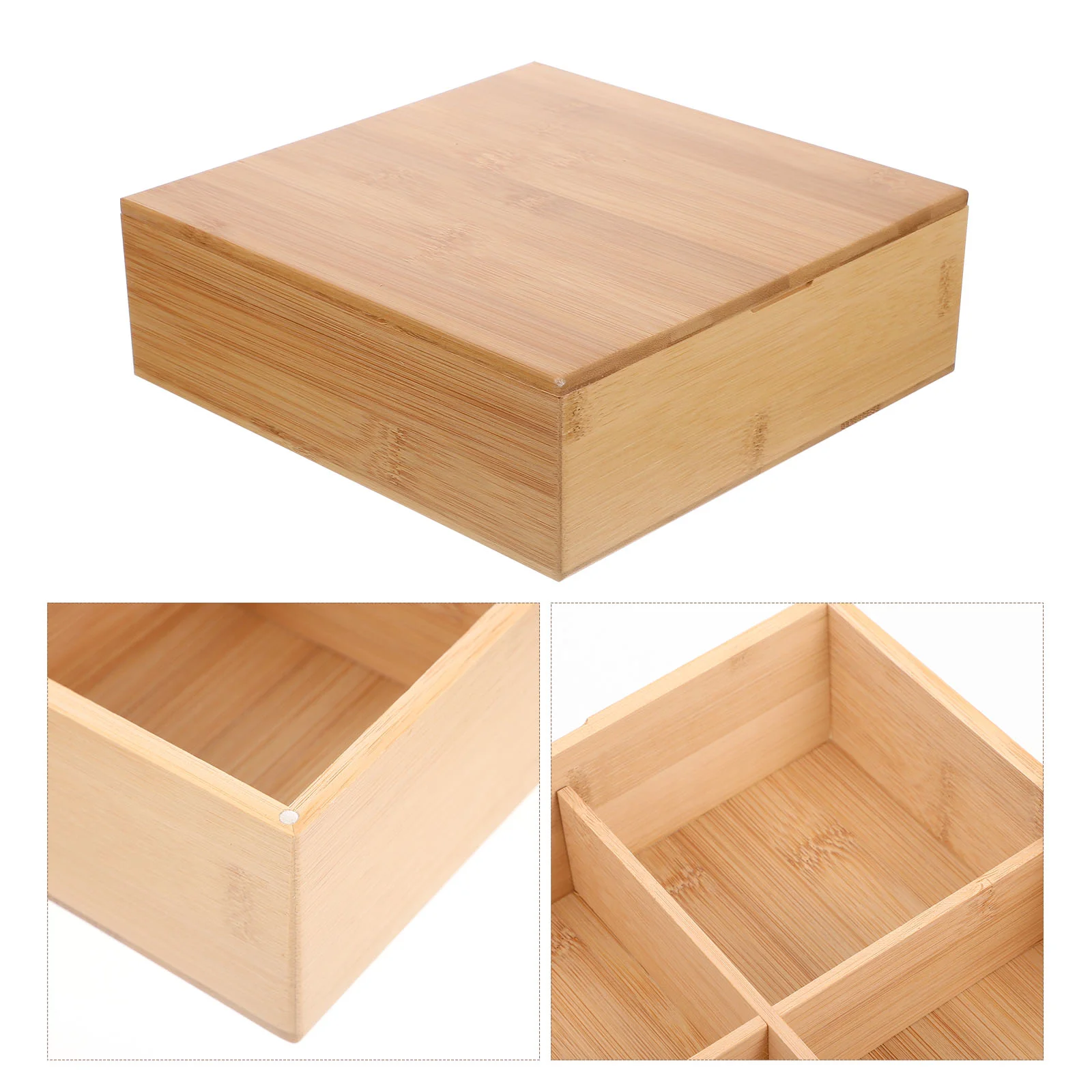 

Bamboo Storage Box With Cover Packaging Box Gift Storage Box Home Bamboo Box