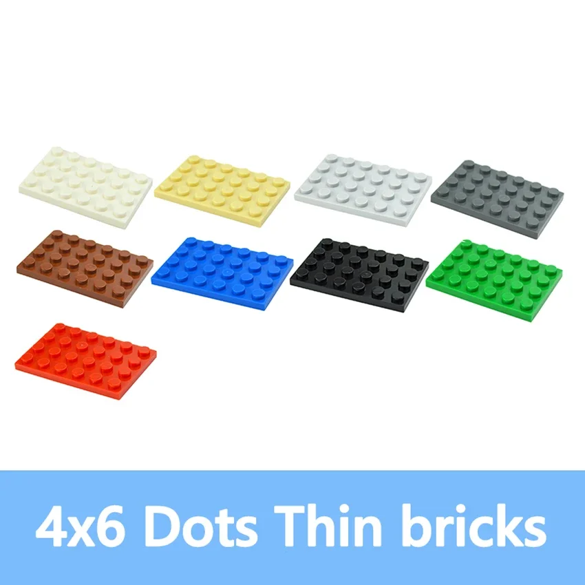 Конструктор сделай сам тонкие фигурки-кирпичи 4*6 точек 20 шт. размер 4x6 совместимы