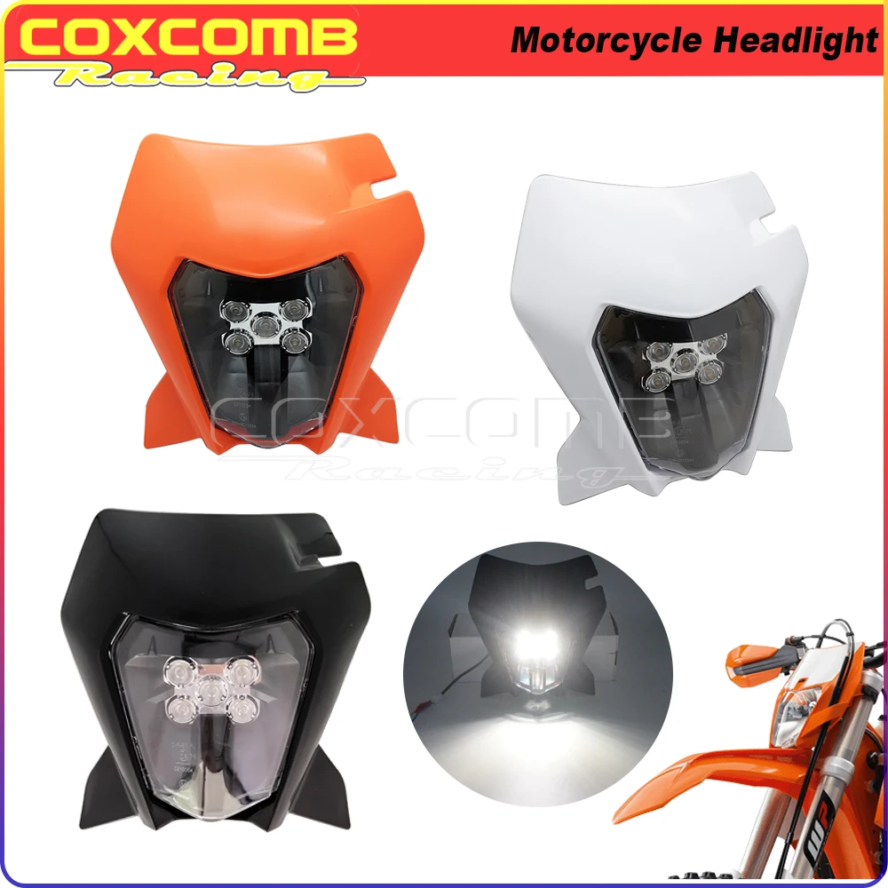 

E8 E-mark Off Road Motorcycle LED Headlight For XC-W 200 250 300 six days 350 EXC-F 500 EXC 200 XC-W 250 XC-F 250 XC-W 2014-2020