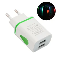 usb wall charger for samsung xiaomi dual port 2a output travel plug power adapter compatible for phone euus plug