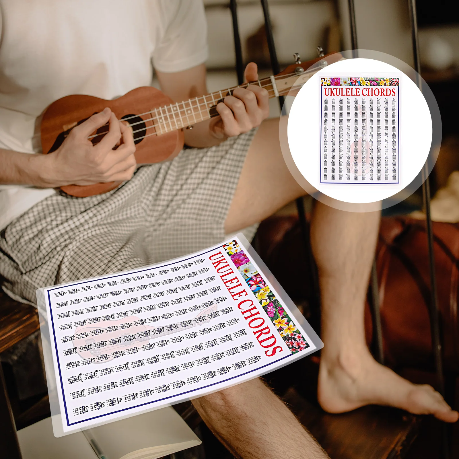 

Guitars Kids Chord Fingering Chart Paper Ukulele Music 30.5x21.6cm Learning Guide Training Practice Charts Child