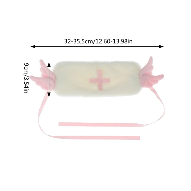 Плюшевая повязка на голову с крыльями ангела