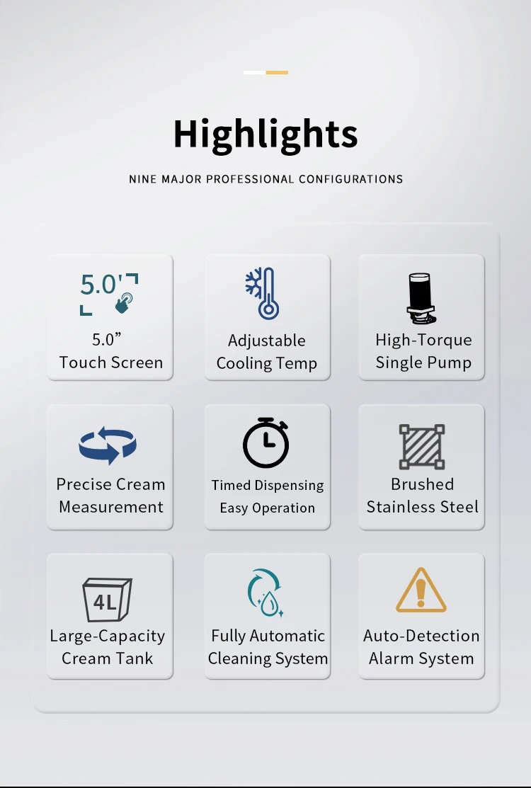 Lehehe 4-литровый резервуар для крема большой емкости машина производства взбитых