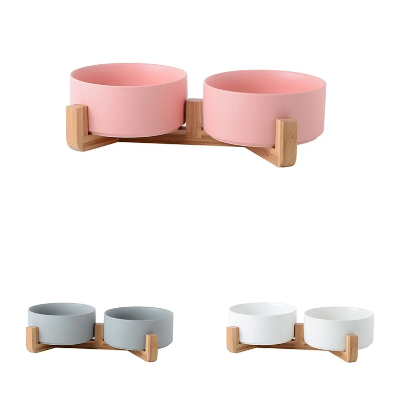 

Керамическая искусственная фурнитура, двойная миска для домашних животных, водная кормушка для собак