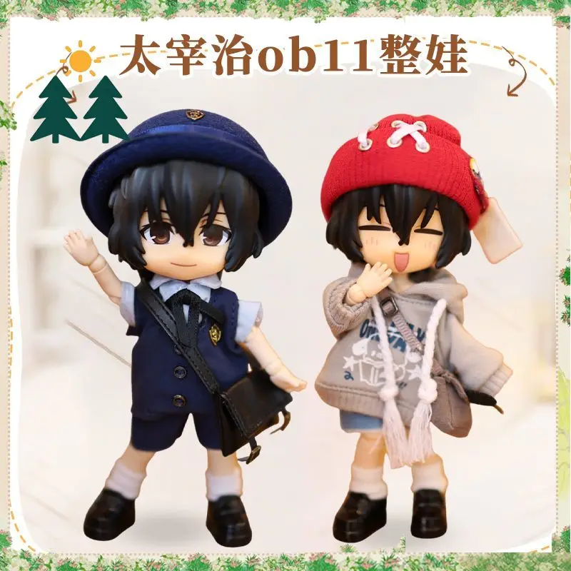Фото Оригинальная фигурка Good Smile Company Bungo Stray Dogs Осаму Дазай OB11 BJD, милая миниатюрная забавная настольная фигурка, коллекционная игрушка, подарок для девочек и мальчиков №3