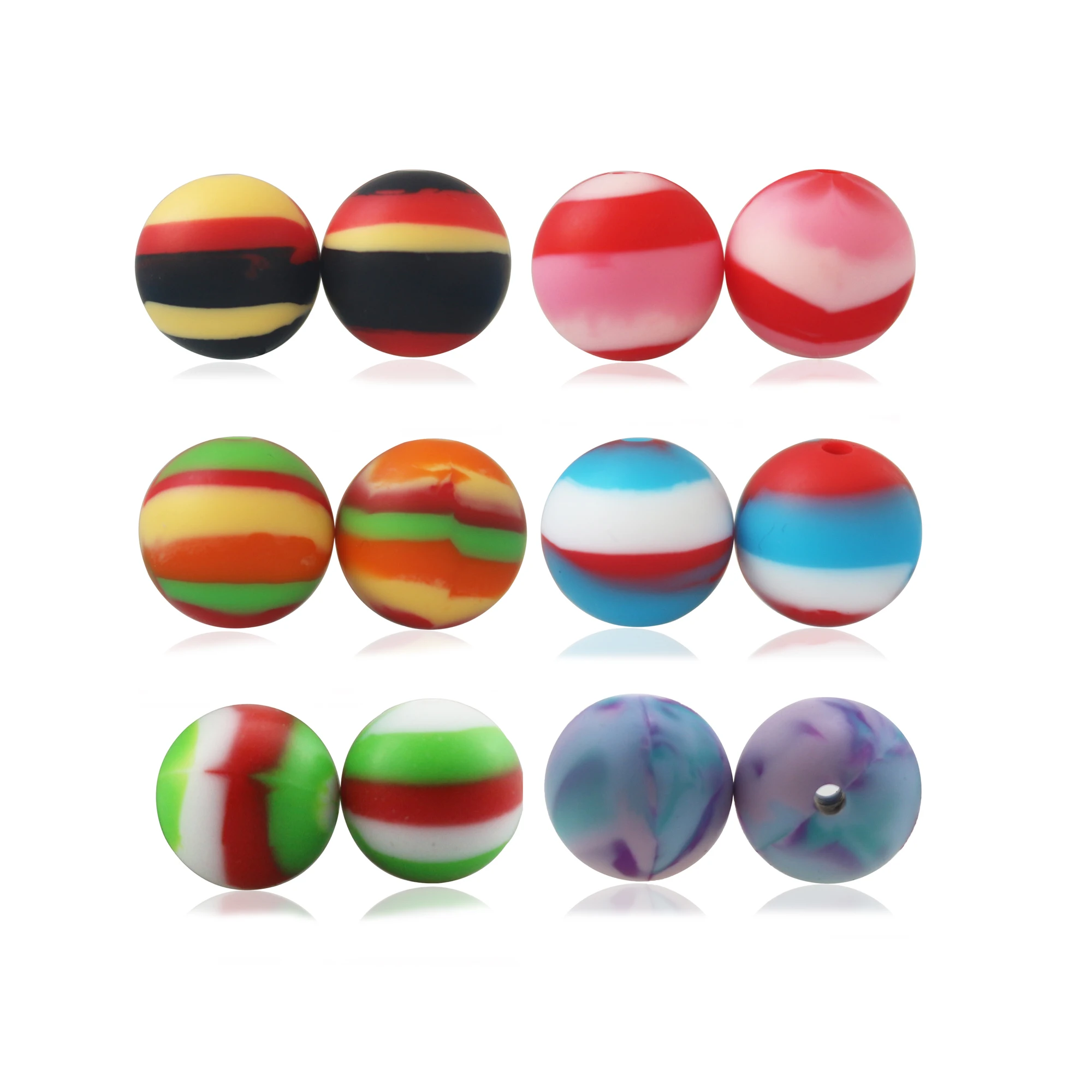 100 шт., силиконовые бусины для прорезывателя зубов, 15 мм