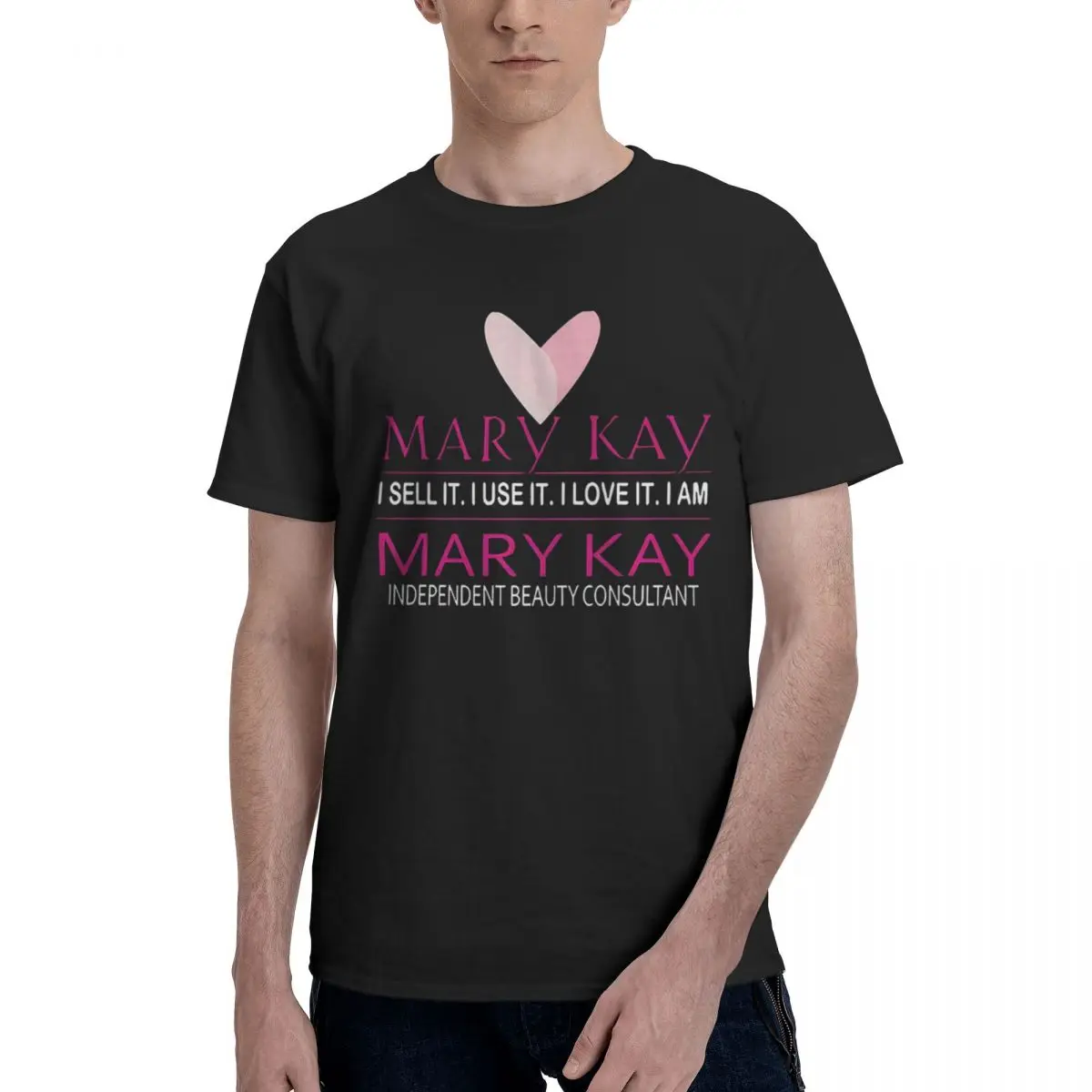 Mary Kay I Sell It Use Love 100% хлопок Повседневные дышащие удобные милые новые топы и