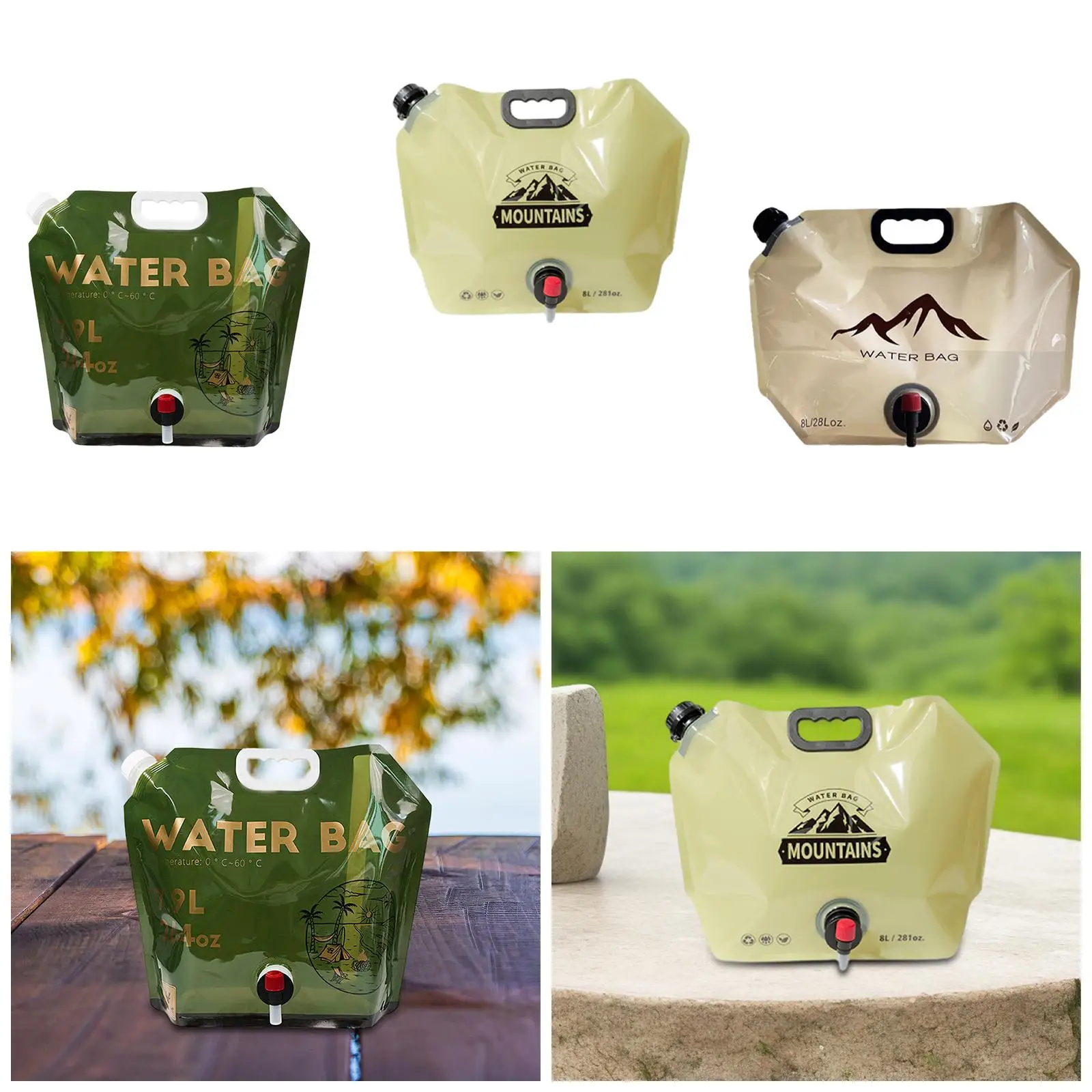 Складная сумка для хранения воды кувшин со съемным краном питья