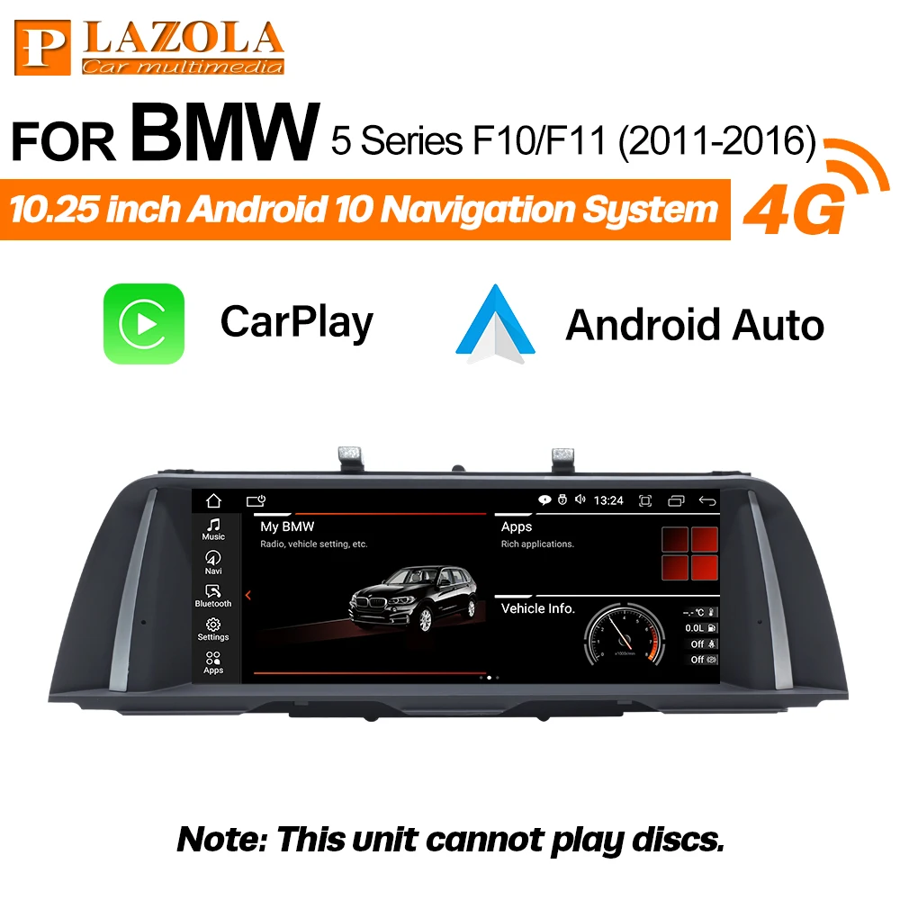 

Android 10 Car Multimedia GPS Player For BMW 5 Series 520i 525i 528i F10 F11 CIC NBT CarPlay Auto Stereo Head Unit Screen 4G LTE