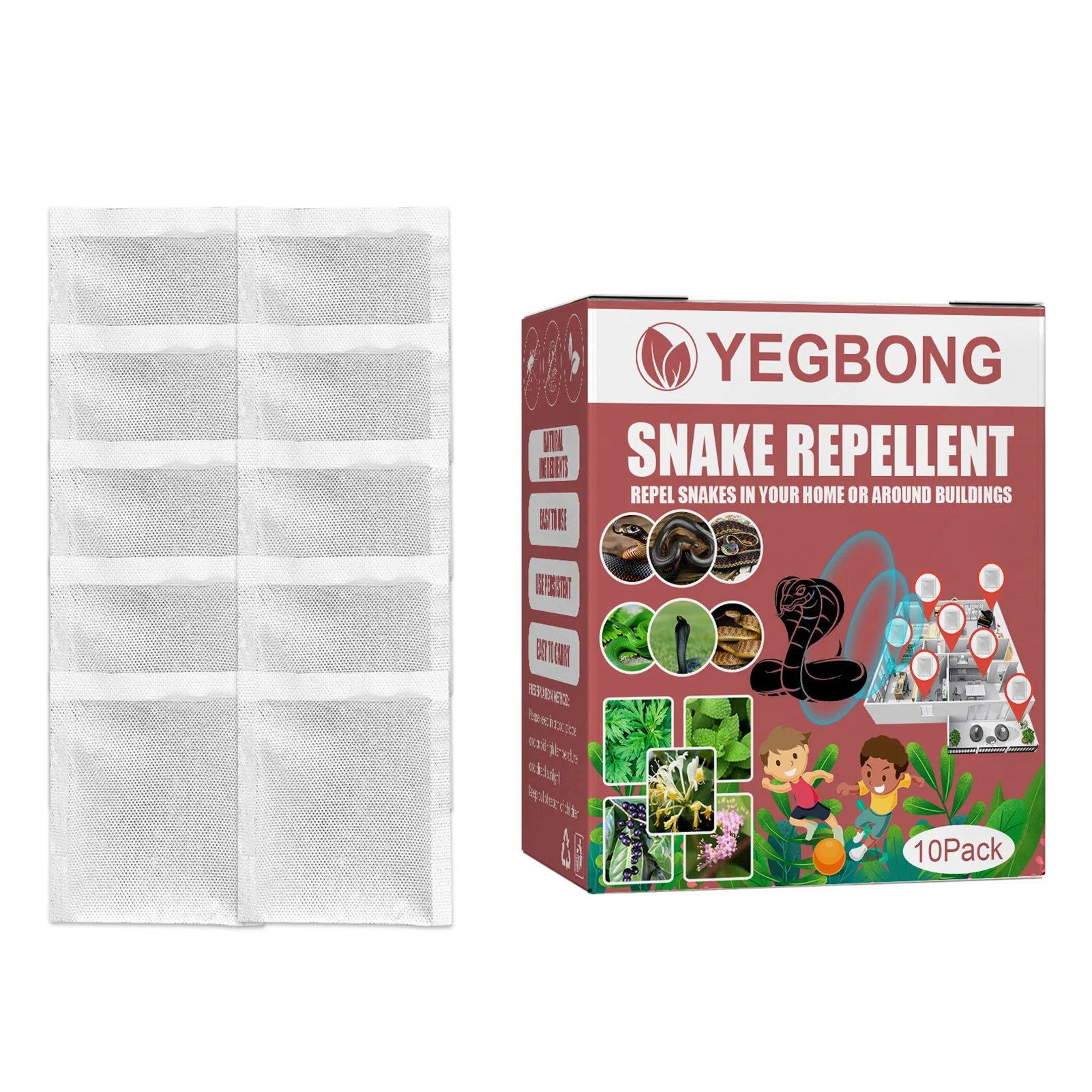 

10 шт., мешки для защиты от змеи