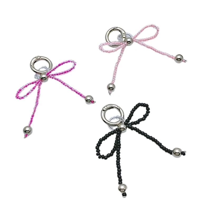 

Glass Beaded Bowknot Pendant Phone Charm Chain Strap Bag Decoration Lanyards DropShip