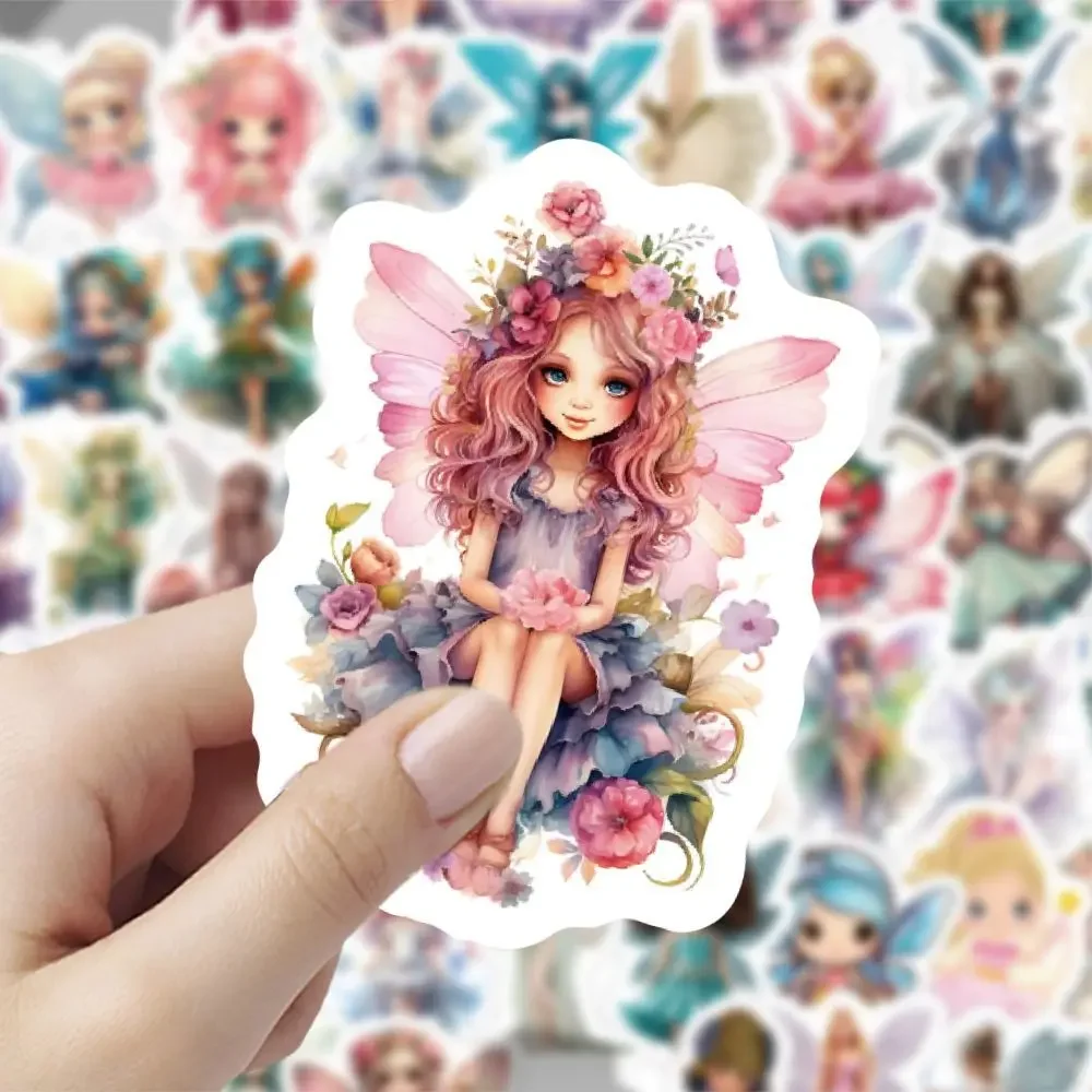 60 шт./компл. кавайные наклейки с цветком феи и эльфа эстетические для