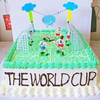 8pcsset soccer football cake topper player birthday cake decoration model