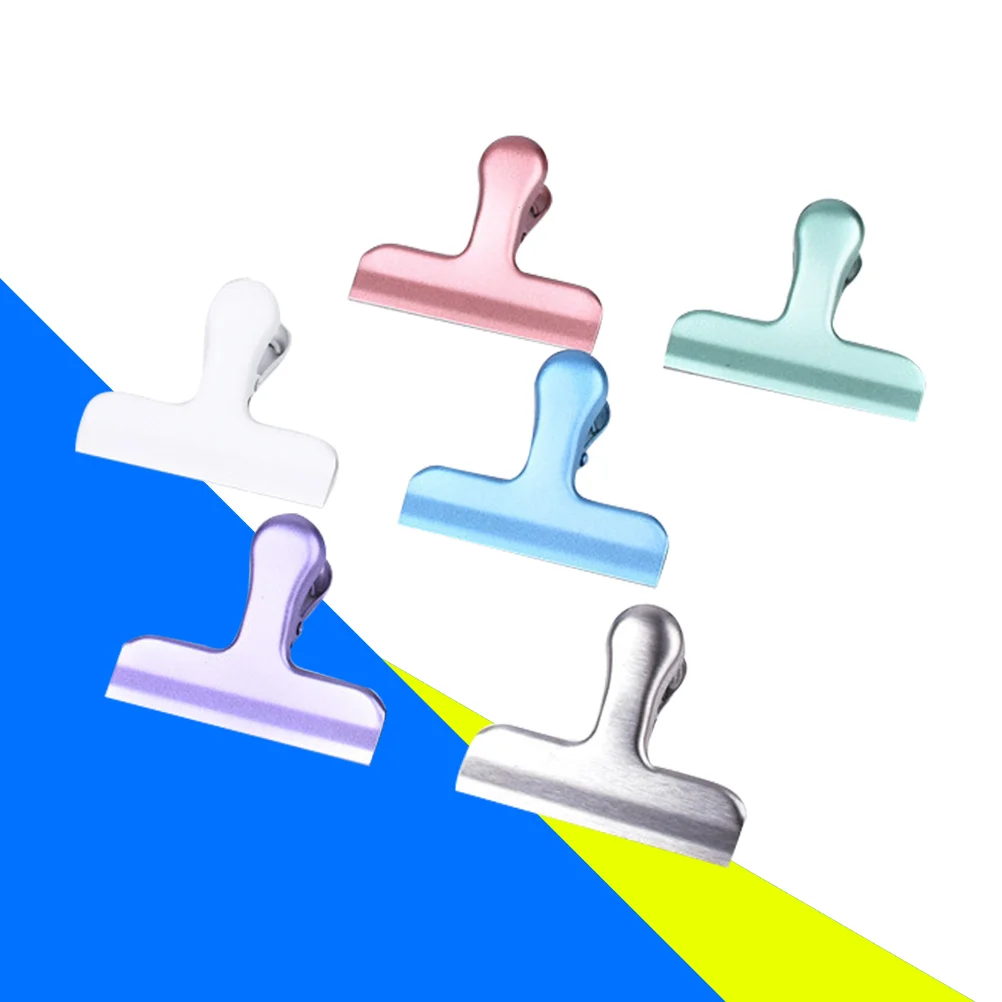 6 шт. креативные зажимы для сумок из нержавеющей стали сверхмощные мешков с едой