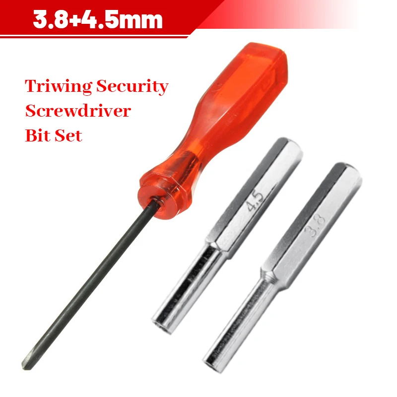 

1Set 3.8mm + 4.5mm + Triwing Security Screwdriver Bit Set For NES SNES N64 Game Boy Wii Screw Driver Repair Tools