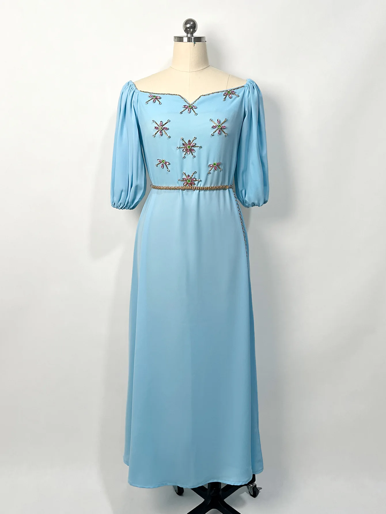 Kaftan Abaya Muslim Evening Dresses for Women Islam Turkey Moroccan Party Short Sleeve Caftan Robe Soiree Femme Dubai Vestidos