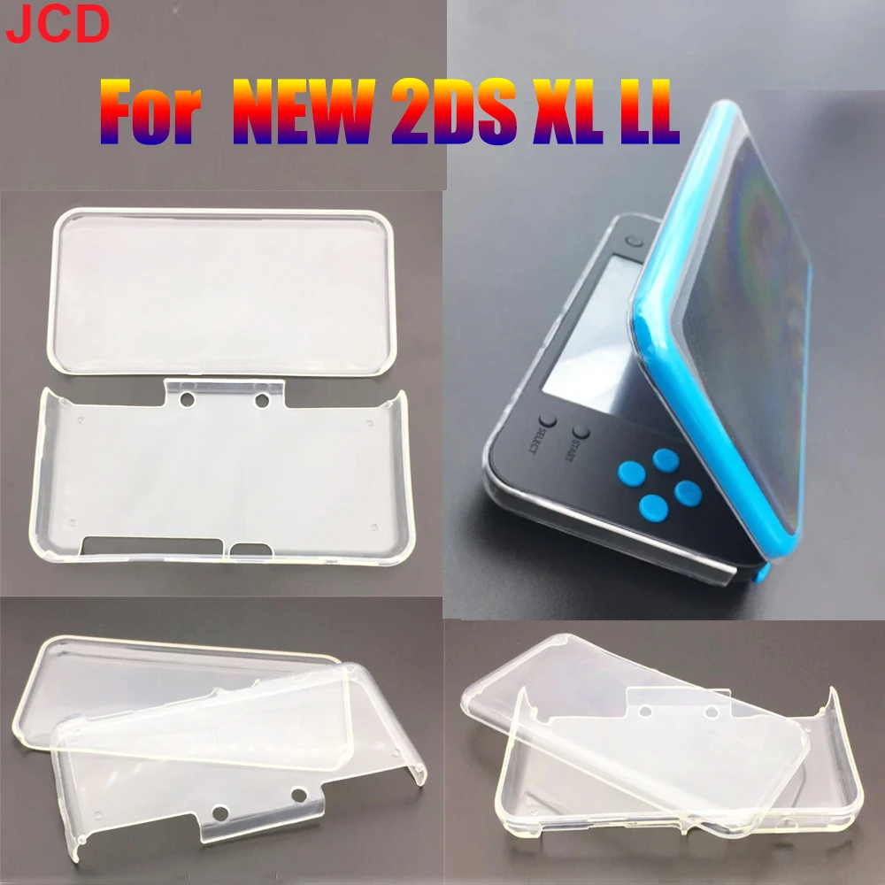 

JCD 1pcs Gaming TPU Soft Shell Gamepad Transparent Crystal Protective Covers Protection Skin Cover Case for New 2DS XL LL