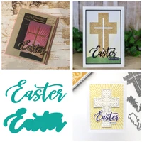 easter letter decoration collection metal cutting dies 2022 new diy scrapbooking album paper cards decorative crafts embossing
