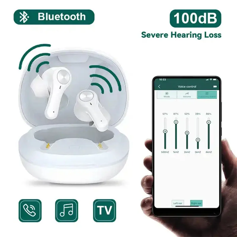 

Беспроводной цифровой слуховой аппарат Bluetooth, телефонный аппарат, звуковой усилитель, слуховой аппарат