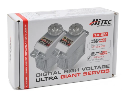 Фото Сервопривод Hitec HS-1000SGT Ultra Torque HD с цельнометаллическим корпусом для гигантских моделей, 14.8В: 1528 oz-in (110 кг-см) №1