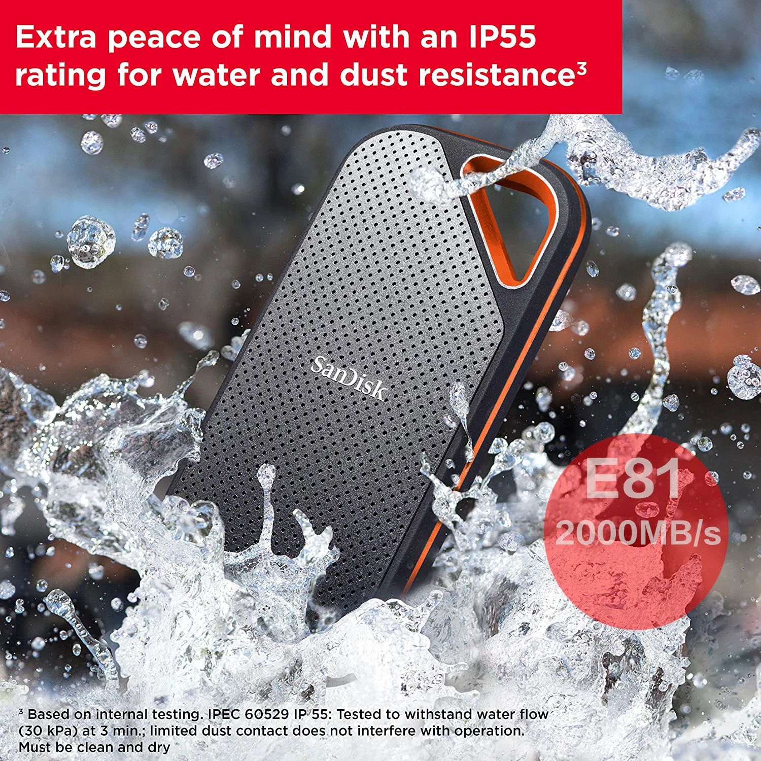 Портативный жесткий диск SanDisk SSD E81 4 ТБ портативный E61 2 1 480 ГБ USB3.2 Type C/A внешний E30