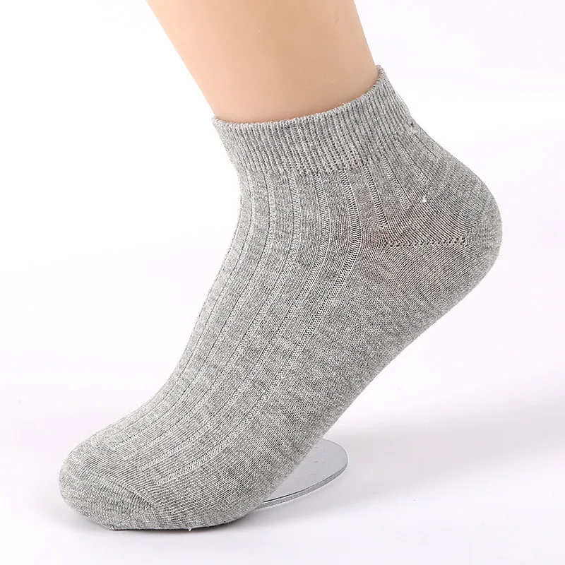 Socks women's spring and summer new women's double-needle striped boat socks Japanese solid color retro sweat-absorbing shorts