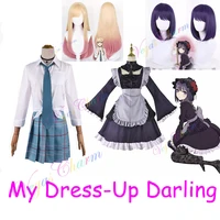 my dress up darling marin kitagawa jk school kuroe shizuku lolita maid dress anime uniform skirt outfits cosplay women costume
