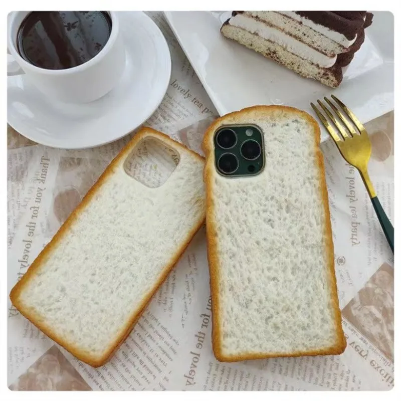 Imitation toast is applicable to iPhone 14promax mobile phone case Silicone soft shell 13promax full package 11 latest 12pro